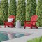 Flash Furniture Red Adirondack Patio Chairs with Cupholder, 4PK 4-LE-HMP-1044-10-RD-GG - alternate 3